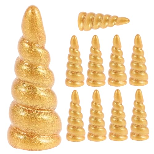 ibasenice 10 Stück Einhorn Horn Dekorationen aus Harz für DIY Haarschmuck und Einzigartige Schlüsselanhänger Glitzernde Charmante Accessoires für Ostern und Kreative Projekte von ibasenice