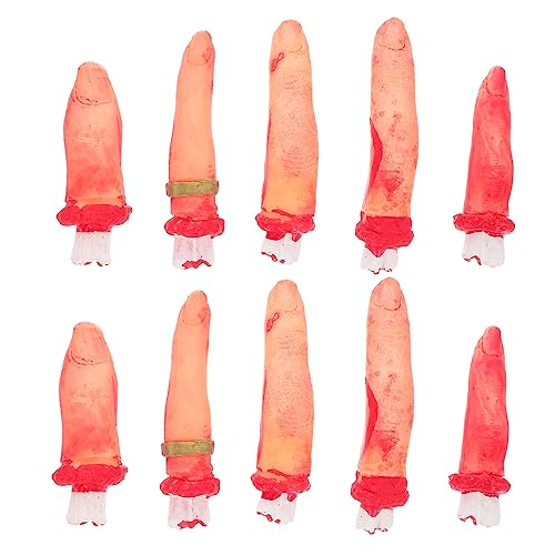 ibasenice 10 Stück Finger sehen Zombie Halloween-Schlauchboote Masken Augäpfel Halloween Horror Halloween grusel Halloween -Party -Requisite gefälschter Finger Latexschaum von ibasenice