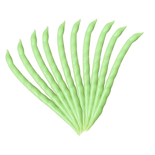ibasenice 10 Stück Grüne Bohnen Modell Künstliches Grün Künstliches Gras Gefälschte Spielzeuggerichte Gartendekor Künstliches Gemüse Gemüse Display Requisite Gemüse Display Requisiten von ibasenice