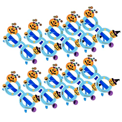 ibasenice 10 Stück Halloween-Brille halloween brillen halloween Halloween themed glasses Halloween party favors Halloween-Spaßbrille lustige brille für halloween Papier Blue von ibasenice