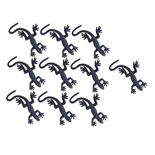ibasenice 10 Stück Halloween-Simulation Gecko Eidechsen Feenhaftes Eichhörnchen GOO Halloween Halloween Toys gefälschtes Gecko- Halloween-Gecko Black von ibasenice