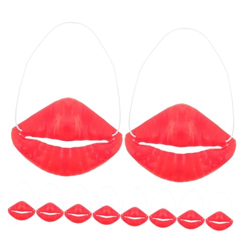 ibasenice 10 Stück Halloween Wurstmund Rote Große Lippen Requisiten Lustige Rote Lippen Maske Gefälschte Lippen Halloween Dekore Für Halloween Cosplay Party Supplies ibasenice 10 Stück Halloween Wurstmund Rote Große Lippen Requisiten Lustige Rote Lippen Maske Gefälschte Lippen Halloween Dekore Für Halloween Cosplay Party Supplies von ibasenice