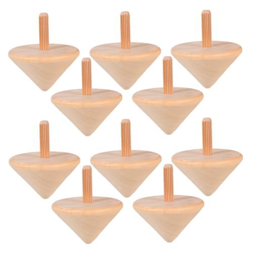 ibasenice 10stücke Holz Für Junge Mädchen Malset DIY Spielzeug Aus Holz Kreiselspielzeug Zum Selbermachen Kleine Kreiselspielzeuge Für Kleinkinder von ibasenice
