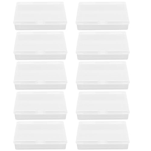 ibasenice 10 Stück Pp-Material Kartenaufbewahrungsboxen Rechteckiges Kartenetui-Design Für Einfachen Zugriff von ibasenice