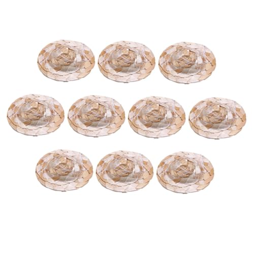 ibasenice 10 Stück Kreative Hut Ornamente Mini Cowboyhüte Mini Cowgirlhut Puppenkleidung Puppen Minihut Kappe Mini Sombrero Hüte Miniatur Woody Puppe Puppen Puppenzubehör von ibasenice