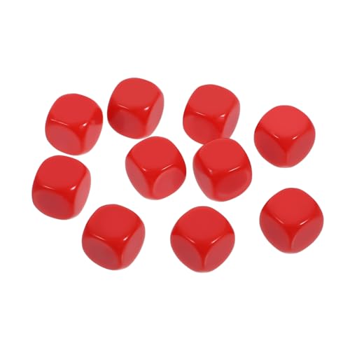 ibasenice 10 Stück Lehrmittel Zur Würfelherstellung Leer Spielzubehör Würfelzähler Klein Versammlung Zählt Hoch Unfertige Brettspiel DIY Zubehör Liefern Acryl Rot von ibasenice