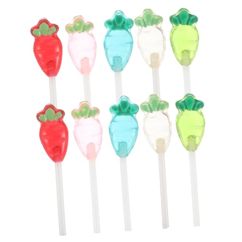 ibasenice Mini-lebensmittelspielzeug-Kollektion 10-teiliges Lollipop-szenenmodell Für Puppenhauszubehör Und Gefälschte Lollis von ibasenice