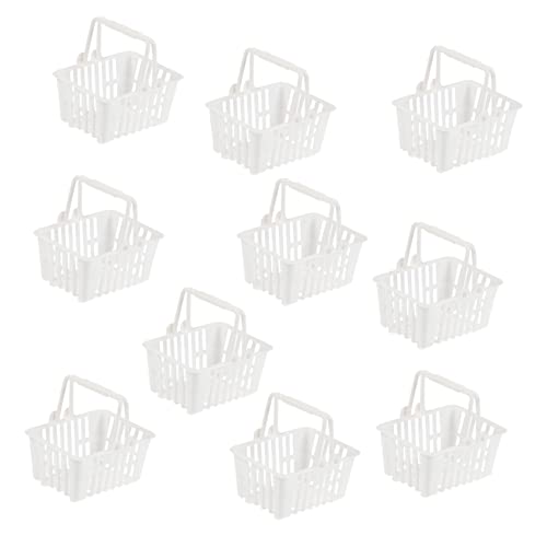 ibasenice 10 Stück Mini Einkaufskorb für Teiliges Handspielzeug aus Hochwertigem Kunststoff für Rollenspiele und Spielzeugaufbewahrung Kleine und Farbenfrohe Körbe für Kreative Spielstunden von ibasenice