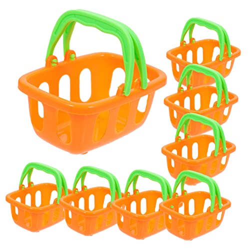 ibasenice 10 Stück Mini-Einkaufskorb puppenhauszubehör spielzeugkorb Mini Aufbewahrungskorb Supermarkt gewobener Korb Weidenkorb Warenkorb Miniaturkörbe Miniatur-Einkaufskorb Abs von ibasenice