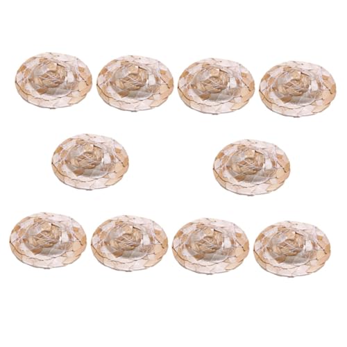 ibasenice 10 Stück Mini Hausschmuck Babypuppenzubehör Mini Cowgirlhut Babypuppenkleidung Puppen Minihut Miniatur Sombrerohüte Puppen Woody Puppe Mini Cowboyhut Kappe Partyhüte von ibasenice