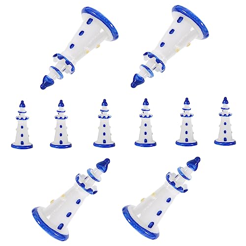 ibasenice 10 Stück Mini-Leuchtturm für kinderspielzeug esszimmer deko Geburtstags mitbringsel Miniatur-Strandspielzeug Dekoration Fee Harzornament Mikrolandschaftsdekor Blue ibasenice 10 Stück Mini-Leuchtturm für kinderspielzeug esszimmer deko Geburtstags mitbringsel Miniatur-Strandspielzeug Dekoration Fee Harzornament Mikrolandschaftsdekor Blue von ibasenice