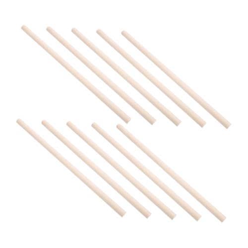ibasenice 10 Stück Rhythmusstäbe Musikalische Schlagstäbe Musikinstrument Rhythmus Schlaginstrument Musikstab Holz Percussion Sticks Musikwerkzeuge Rhythmusstäbe Beige von ibasenice