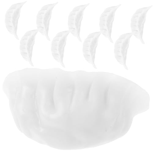 ibasenice 10 Stück Simulation Knödel-Modellspielzeug küchendekoration Living Room Decoration Lustig falsche Knödel realistisches Essen gefälschte Knödel Party-Requisite PVC Weiß von ibasenice