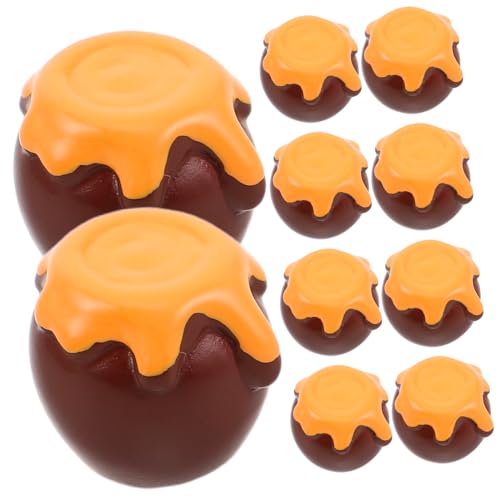 ibasenice 10 Stück Simuliertes Honigglas Kleines Honigglas Mini Marmeladengläser Miniaturgläser Küchenzubehör Für Puppenstuben Puppenhaus-essenszubehör Miniatur-honigglas Mini-honigtopf Harz von ibasenice