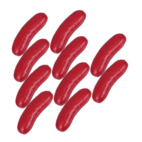 ibasenice 10 Stück Simuliertes Wurstmodell gefälschte Lebensmittelmodelle Desktop-Hot-Dog-Ornament Tischdekorationen gefälschte Lebensmittel realistisch Simulationsfutter PVC Braun von ibasenice
