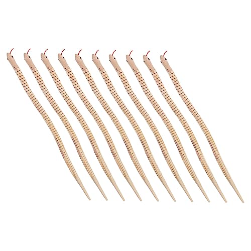 ibasenice 10 Stück Spielzeugschlange aus Holz holzspielzeug wohnungseinrichtung hausdeko Schildkröte Halloween kniffliges Schlangenspielzeug Holzschlange DIY Lernspielzeug von ibasenice
