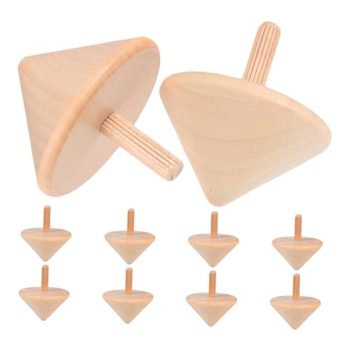 ibasenice 10stücke Holzkreisel Zum Bemalen Für Junge Mädchen Handgefertigte DIY-gyroskope Aus Unbehandeltem Holz Spielzeugkreisel Für Kreative Heimwerken Und Entwicklung Der von ibasenice
