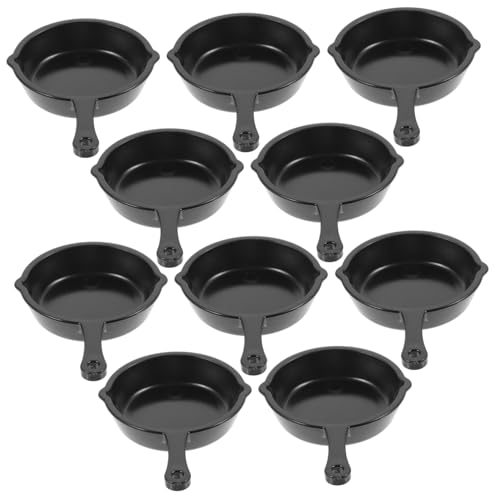 ibasenice 10 Stück Teiliges Mini Pfannen aus Lebendige Küchenaccessoires für Puppenhäuser Kreative Dekoration für DIY Miniaturlandschaften von ibasenice
