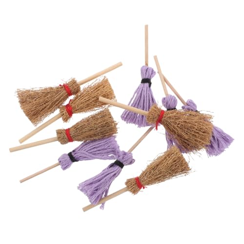 ibasenice 10 Stück Teiliges Miniatur Reinigungsset Puppenhaus Zubehör Besen und Mop Set Kleine Bürsten für Puppenhaus Dekoration Langlebig Umweltfreundlich Vielseitig für Sammler von ibasenice