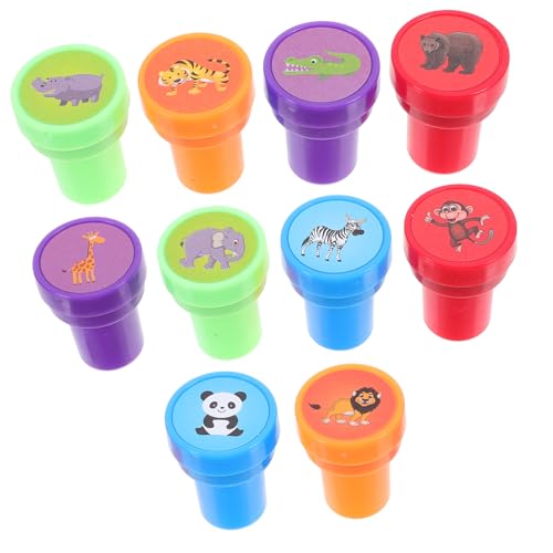 ibasenice 10 Stück Teiliges Niedlicher DIY Stempel für Wildtier Muster für Bastelprojekte und Partygeschenk für Kleinkinder Stempelset für Kreative Kunstwerke von ibasenice