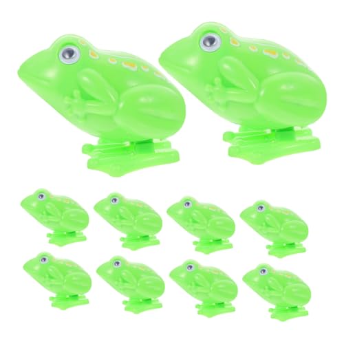 ibasenice 10 Stück Teiliges Wind Up Froschspielzeug aus Robustem Kunststoff Lustige Frösche zum Laufen und Springen Batterieloses Kinderspielzeug für Geburtstagspartys und Spielspaß von ibasenice