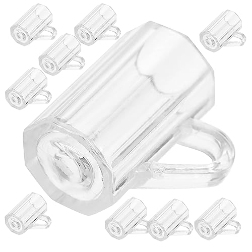 ibasenice 10 Stück Tiny House Zubehör Spielzeughaus Wasserkelche Biergläser Bierkrüge Wasserbecher Trinkbecher Miniatur Mini Charms Miniaturbecher Mini Bierbecher Tiny Stuff Transparent Abs von ibasenice