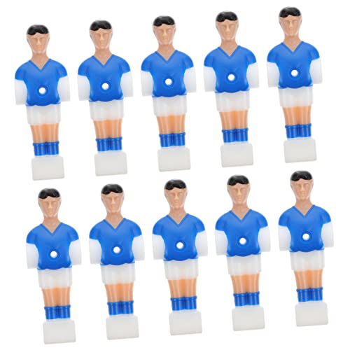 ibasenice 10 Stück Tischfußball Puppenfiguren Dummies Kleine Fußball Tischfußball Ersatzspieler Tischfußballspiel Fußball Actionfigur Fußballartikel Kunststoff Blau von ibasenice