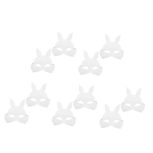 ibasenice 10 Stück Weiße PVC Hasenmasken Matte Halbgesichtsmasken zum Bemalen Robuste Diy Tiermasken für Halloween Karneval Masquerade Unbemalt Komfortabel und Langlebig ibasenice 10 Stück Weiße PVC Hasenmasken Matte Halbgesichtsmasken zum Bemalen Robuste Diy Tiermasken für Halloween Karneval Masquerade Unbemalt Komfortabel und Langlebig von ibasenice