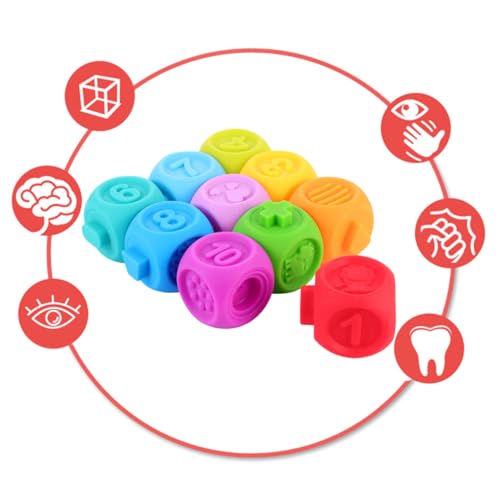 ibasenice 10 Stück weiche Gummibausteine Handspielzeug für Babys Bildungsbausteine für für die intellektuelle Entwicklung Babybausteine Kinderbausteine ibasenice 10 Stück weiche Gummibausteine Handspielzeug für Babys Bildungsbausteine für für die intellektuelle Entwicklung Babybausteine Kinderbausteine von ibasenice