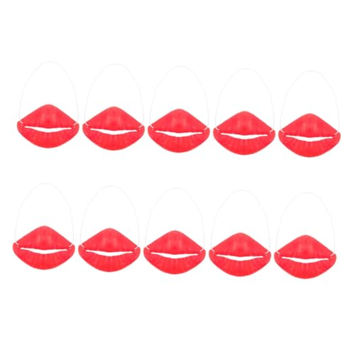 ibasenice 10 Stücke Lustige Halloween Lippen Wurst Mund Requisiten Rot Big Lip Dekorationen Für Halloween Party Cosplay Maskerade Party Zubehör von ibasenice