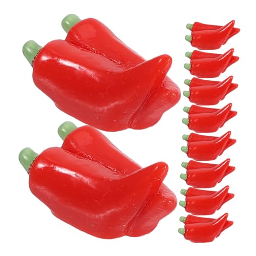ibasenice 10 Stücke Mini Gefälschte Pfeffer Realistische Kleine Veggie Ornament Lebensechte Künstliche Chili Dekorative Küche Decor Für Foto Requisiten von ibasenice