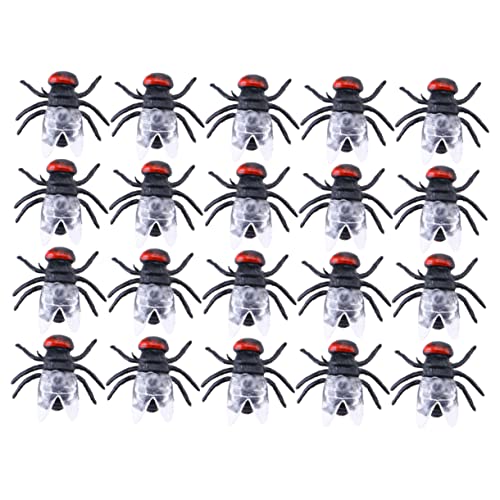 ibasenice 100 STK Künstliche Fliege Kniffliges Halloween Künstlich Fliegen Gefälschte Fehler Fliegt Gefälschte Spielzeuge Party -Requisiten Schmeißfliege Aus Plastik PVC Black von ibasenice