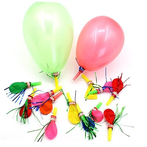 ibasenice 100 Stk Spielzeug Spielset Für Kinder Kidcraft-spielset Metallische Luftballons Kinder Blowouts Krachmacher Ballon Partypfeifen Baby Musik Generator von ibasenice