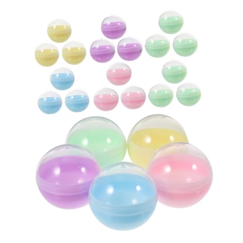 ibasenice 100 Stück Befüllbare Kunststoffkugeln für Verkaufsautomaten Halbtransparente Kapseln Selbstgemacht Spielzeug Container für Kinder Kaugummi Preise und Bastelprojekte von ibasenice