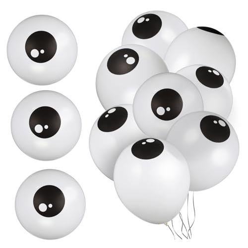 ibasenice 100 Stück Halloween-augapfel-latexballons Party-ballonbogen-kit Halloween-augenballons Frohe Weihnachten Ballon Halloween-luftballons-kit Ballon Ballons Neon Blase Emulsion Weiß von ibasenice
