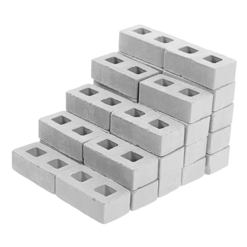 ibasenice 100 Stück Maßstab Realistische Mini Backsteinmodelle für Puppenhaus Architektur Landschaftsbau Bastelzubehör von ibasenice