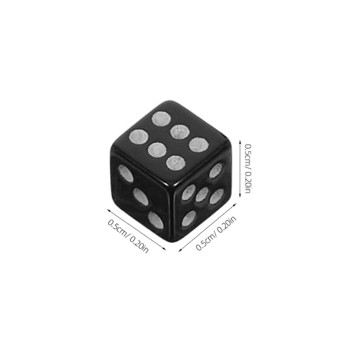 ibasenice 100 Stück Mini Würfel Schwarz Kunststoff Würfel mit Sichtbaren Punkten für Spiele Party Familien Math Lernen Kompakt Robust Elegante Optik für Brettspiele und Gesellige Runden von ibasenice