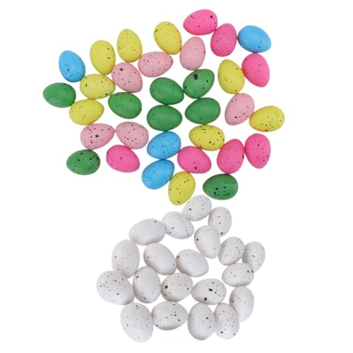 ibasenice 100 Stück Simulations Vogel Eier künstliche Vogelnester Eier basteln Eierkorb kunststoffeier Easter Eggs Easter Presents Osterei-Dekore gefälschtes Plastikei von ibasenice