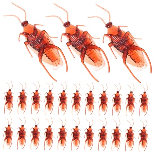 ibasenice 100 Stück Simuliertes Kakerlakenspielzeug Streich Realistisch Gefälscht Party-Trick-Requisiten Halloween Scherz-Requisiten Zum Narrentag Witziges Fake-Bugs Zum Narren PVC von ibasenice