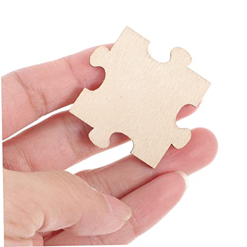 ibasenice 100 Stück Teiliges Holzpuzzle Blanko Puzzleteile zum Bemalen DIY Bastelprojekte Robuste Holzjigsaw Puzzles für Erwachsene Glatte Oberfläche für Kreative Dekorationen von ibasenice