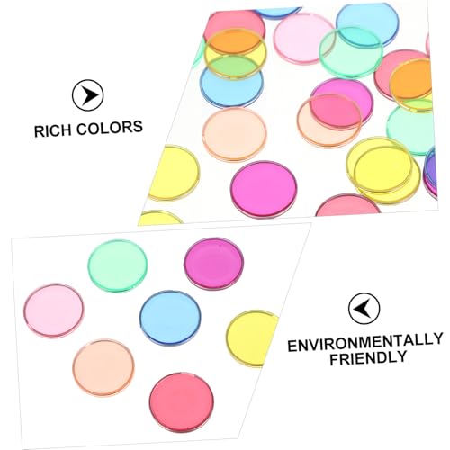 ibasenice 100 Stück Teiliges Lernspielzeug Bunte Kunststoff Discs mit Metallrand Kinderfreundlich Sicher Mathe Rechenhilfe Vorschule Stapelspiel Handliche Mathematik Lernmittel von ibasenice