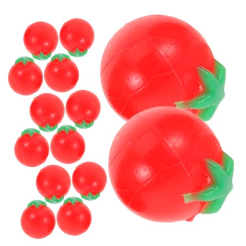 ibasenice 100 Stück Teiliges Miniatur Realistische Mini Gemüse für Puppenhaus Rollenspiel Lernspielzeug Naturgetreue Tomaten Modelle Klein und Tragbar von ibasenice