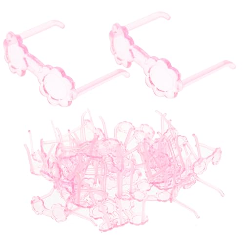 ibasenice 100 Stück kunststoffgläser doll Accessories Miniaturbrillen Kunststoffbrillen Puppe Plüsch Auto entzückende Mini- Brillenrequisiten zum Anziehen Plastik von ibasenice