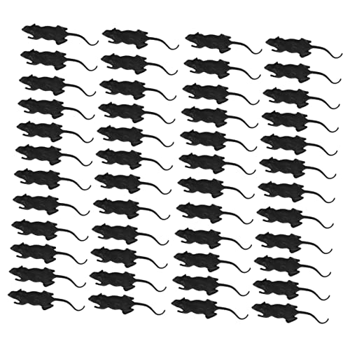 ibasenice 100-Teilige Sets Halloween knifflige Requisiten Halloween Party Halloween Halloween-Streichspielzeug falsche Ratten Halloween- Halloween-Requisite Black von ibasenice