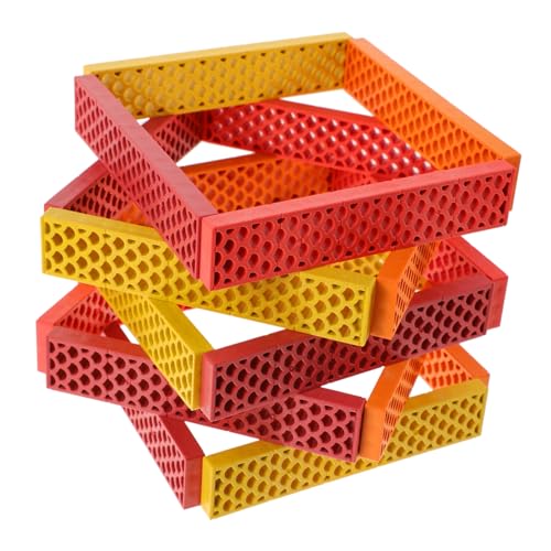 ibasenice 100St Archimedes-Blöcke interaktives bausteine Fantasien Building Blocks for Problemlösung Kleinkinder farbige stapelbare Blöcke Plastik von ibasenice