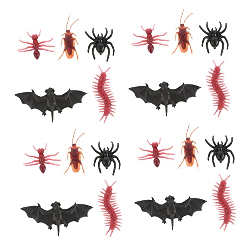 ibasenice 100St Spinnenfledermaus Ameise Schläger Ornamente Ameise Maske Halloween-Verzierung Halloween Halloween Toys Spinnenstreich Requisite Halloween-Spinne Plastik von ibasenice