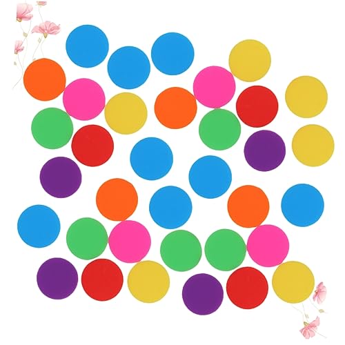 ibasenice 100st Bingo-Chips Zählen Bingo-Marker-Chips Bingochips Für Bingospiele Spiel-Bingo-Chips Transparente Farbzähler Spielmarker-Chips Spielzeug Spielzubehör Verstreute Perlen Waffel von ibasenice