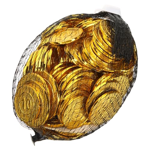 ibasenice Realistisches Piratenspielzeug 100 Stück Kunststoff Gold für Piratenpartyspiele von ibasenice