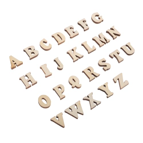 ibasenice 104Stücke Holzbuchstaben für Natürliche Alphabet aus Holz DIY Bastelprojekte Lernspielzeug und Kreative Gestaltung Schule und Zuhause von ibasenice