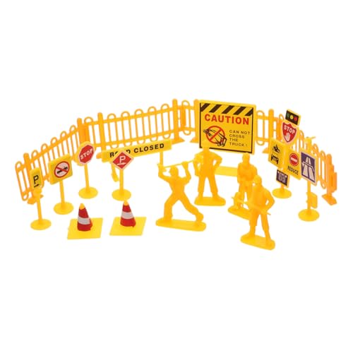ibasenice 108 Stück Teiliges Verkehrszeichen-spielset für Miniatur Straßenverkehrsschilder mit Lebendigen Farben Tragbar für Rollenspiele und Lernspaß zur Verkehrserziehung und von ibasenice